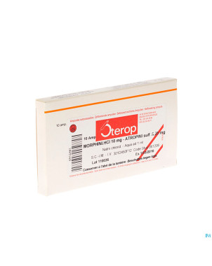 Morphine hcl 10mg+atr 0,25mg 10x1ml