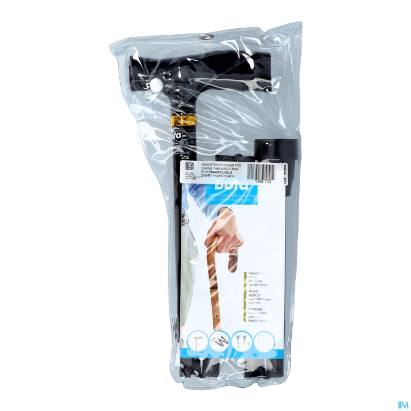 Bota canne n10 quattro pliable noir