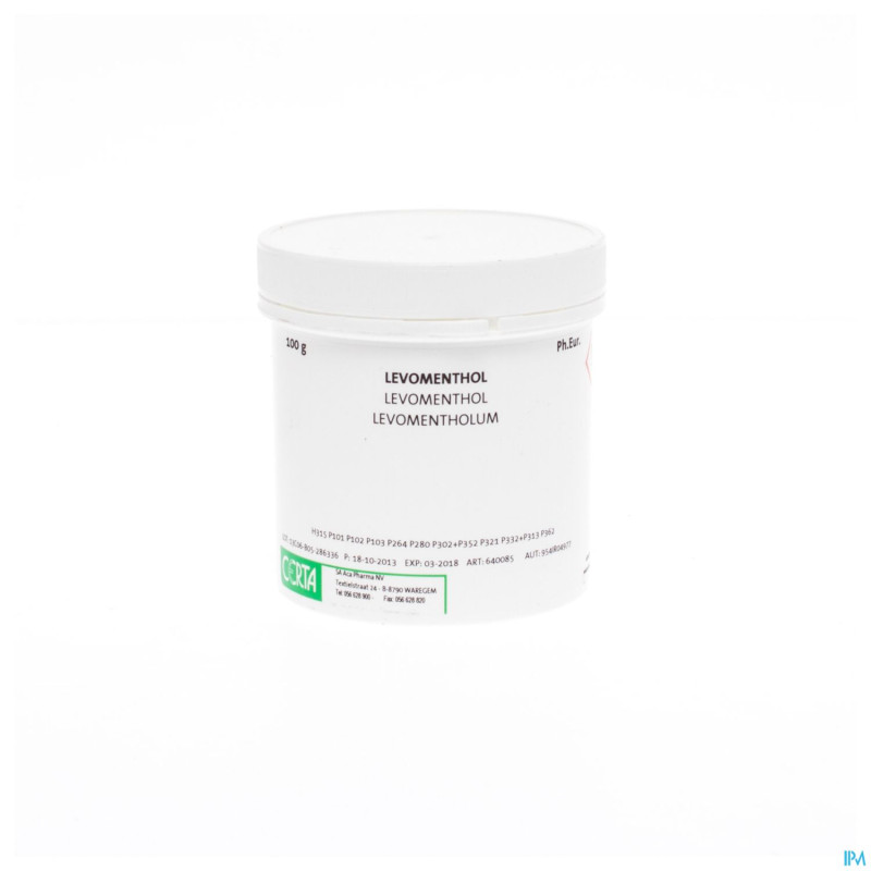 Menthol l- crist ph.eur    100g certa