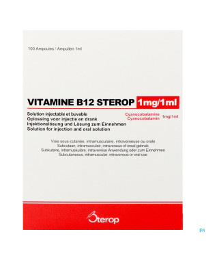 Vit b12 sc/im/iv amp 100 x 1mg/1ml