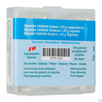 Glycerine suppo enfant    10 fag