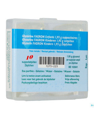Glycerine suppo enfant    10 fag