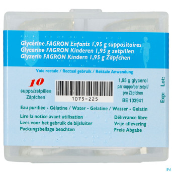Glycerine suppo enfant    10 fag