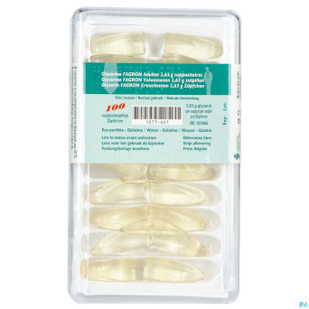 Glycerine suppo adulte    100 fag