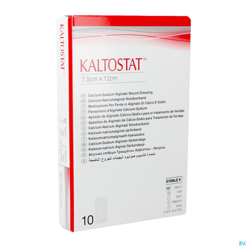 Kaltostat pans  7,5x12,0cm ster 10p