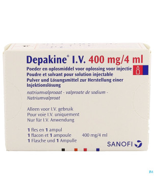 Depakine 1 fl iv 400mg + solv 4ml