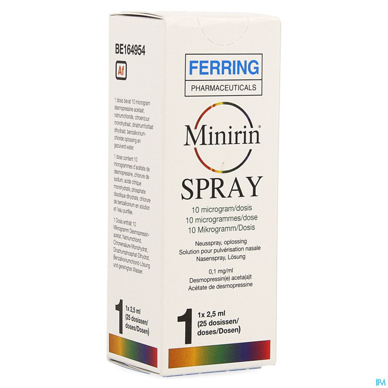 Minirin spray 10mcg/dos 2,5ml0,1mg