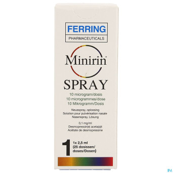 Minirin spray 10mcg/dos 2,5ml0,1mg