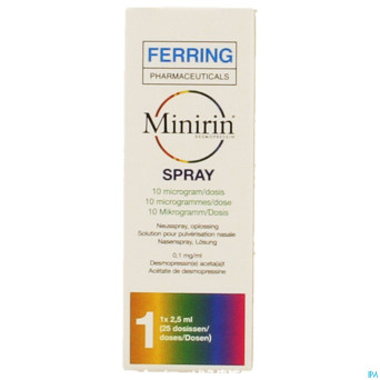 Minirin spray 10mcg/dos 2,5ml0,1mg