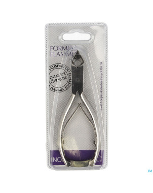 Formes&flammes  34 pince ongles double bec inox