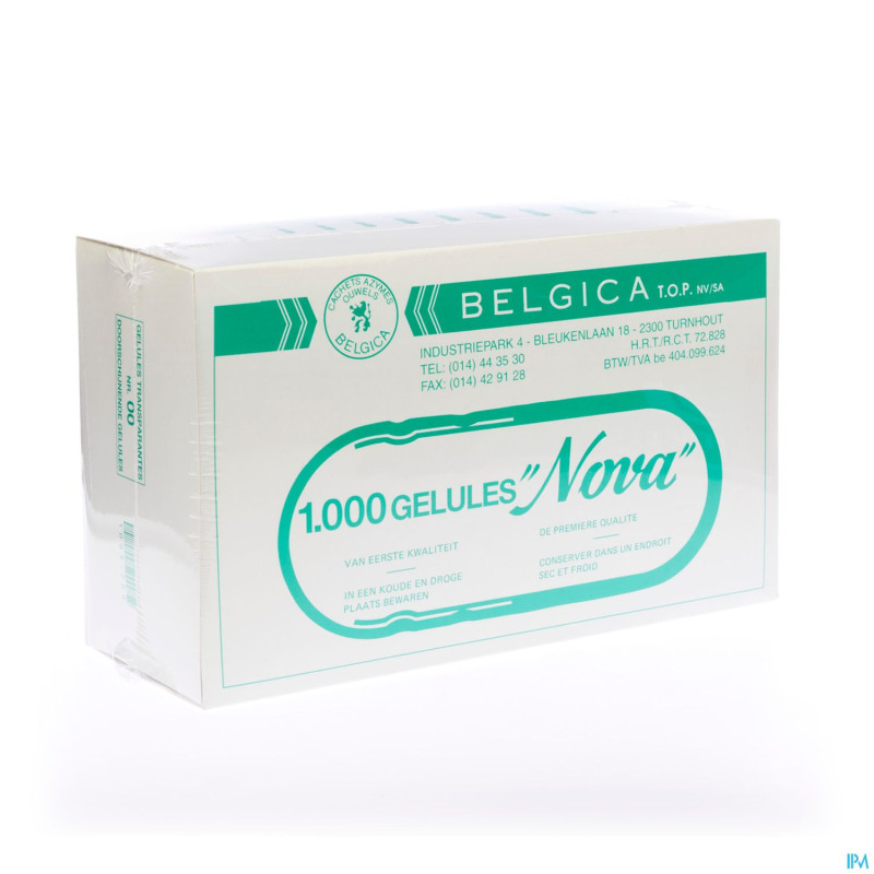 Gelules belgica c-s transp.1000  00