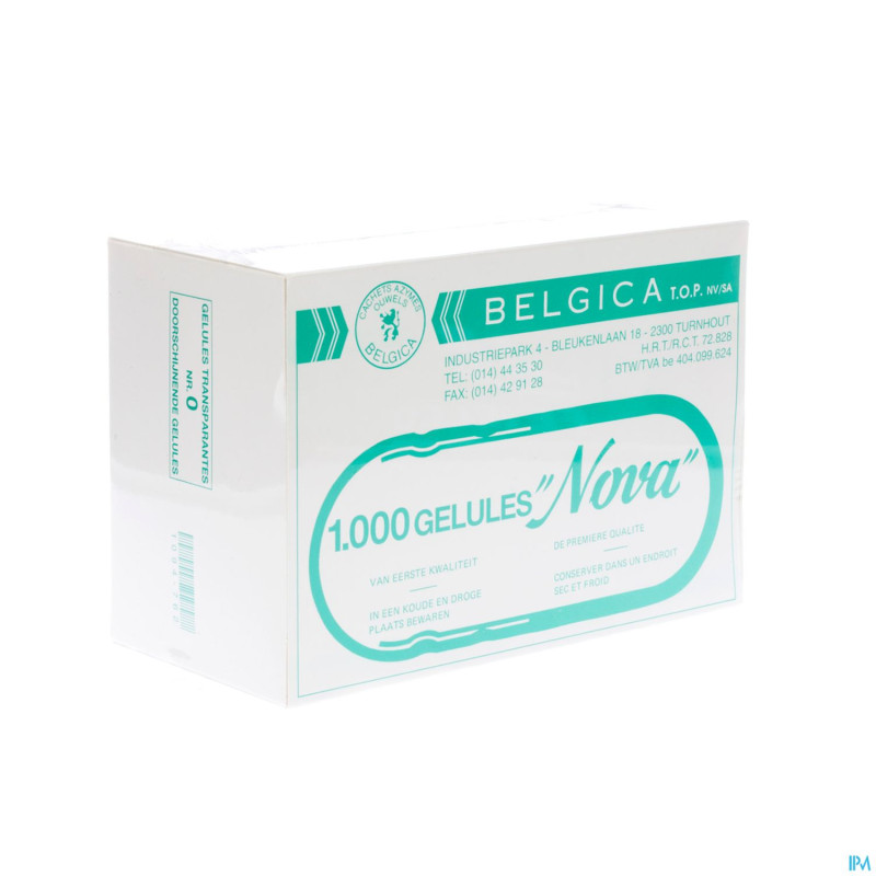 Gelules belgica c-s transp.1000   0