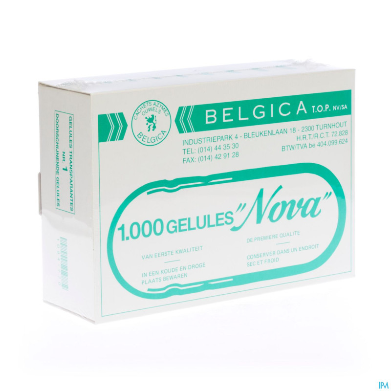 Gelules belgica c-s transp.1000   1