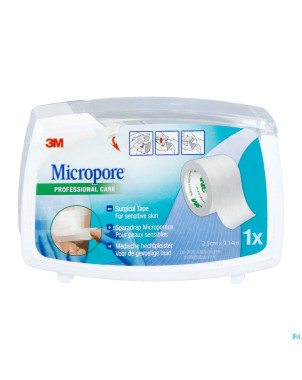 Micropore 3m 25,0mmx9,1m nouv.derouleur   1530p-1d
