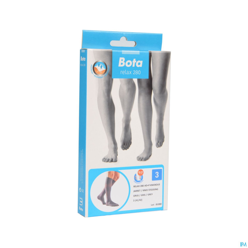 Bota relax 280 bas jarret gris n3 2