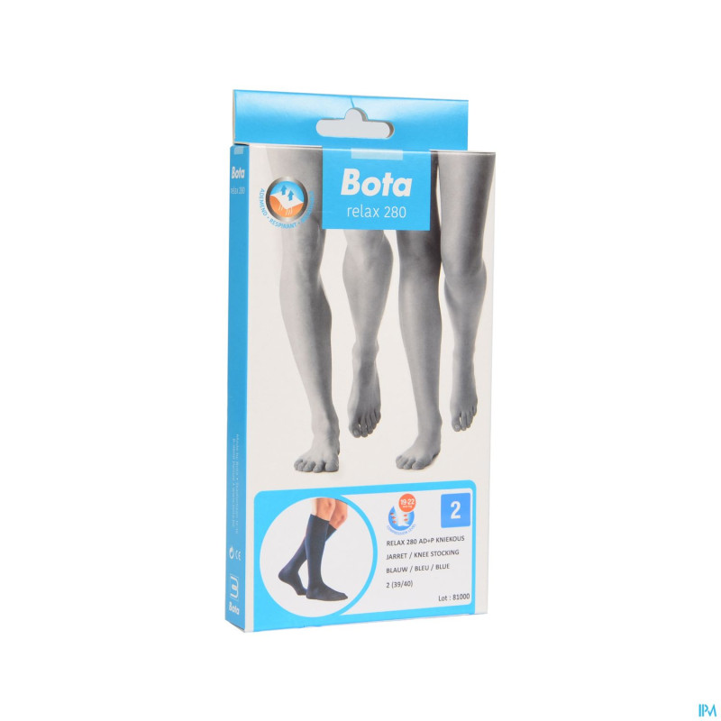 Bota relax 280 bas jarret bleu n2 2