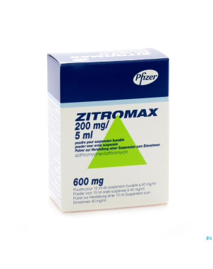 Zitromax pulv susp per os fl 600mg - 15 ml