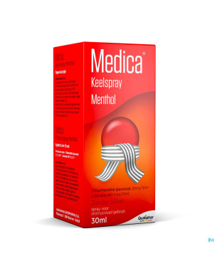 Medica spray pour la gorge menthol    30ml