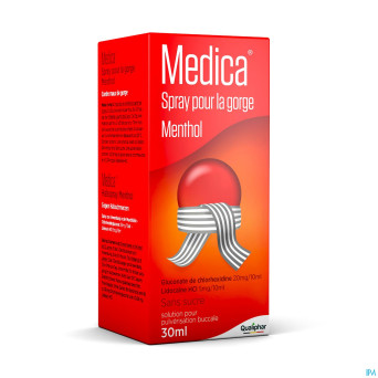 Medica spray pour la gorge menthol    30ml