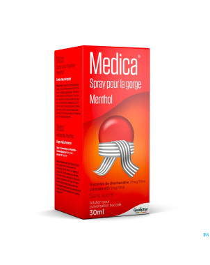 Medica spray pour la gorge menthol    30ml