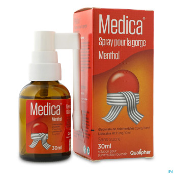 Medica spray pour la gorge menthol    30ml