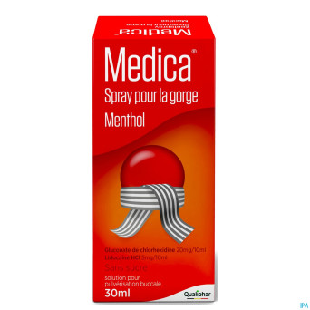 Medica spray pour la gorge menthol    30ml