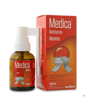 Medica spray pour la gorge menthol    30ml