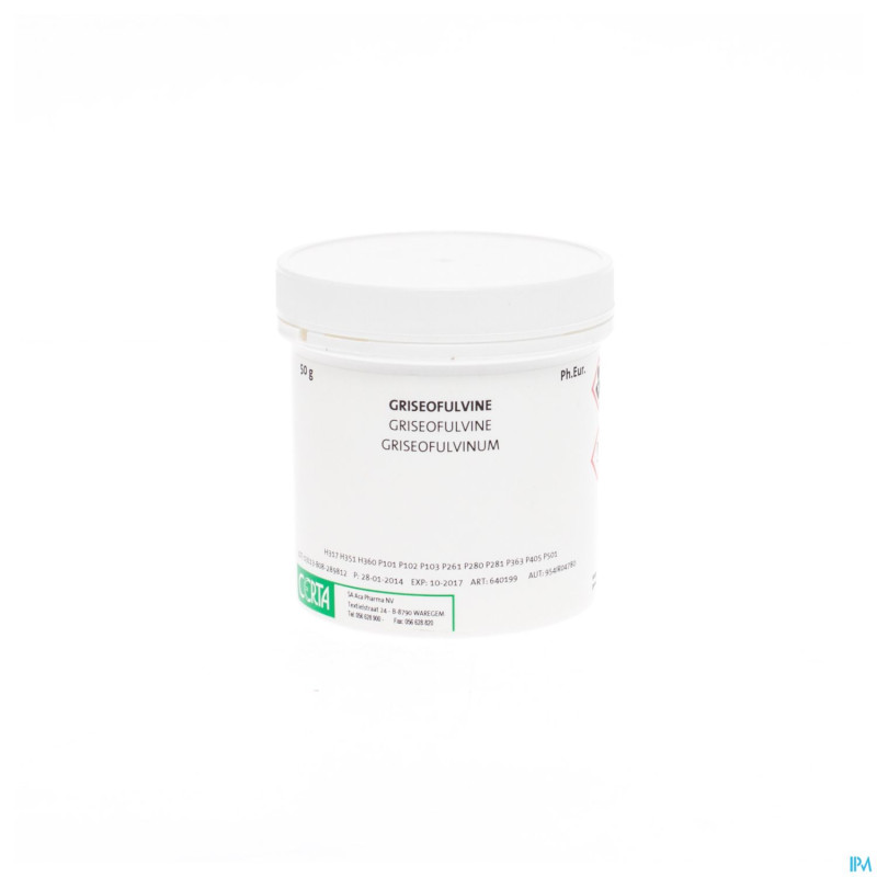Griseofulvine pdr micro ph.eur    50g certa