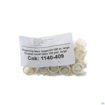 Doigtier roule latex large    100 pontos