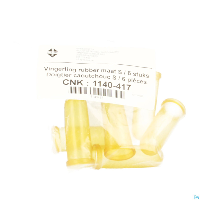 Doigtier latex small    6 pontos