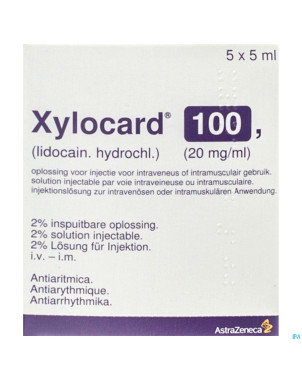 Xylocard 100 amp 5x5ml 20mg/ml
