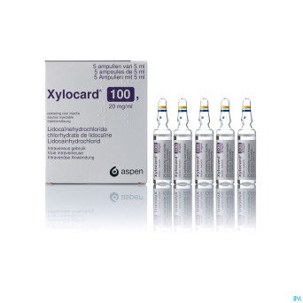 Xylocard 100 amp 5x5ml 20mg/ml
