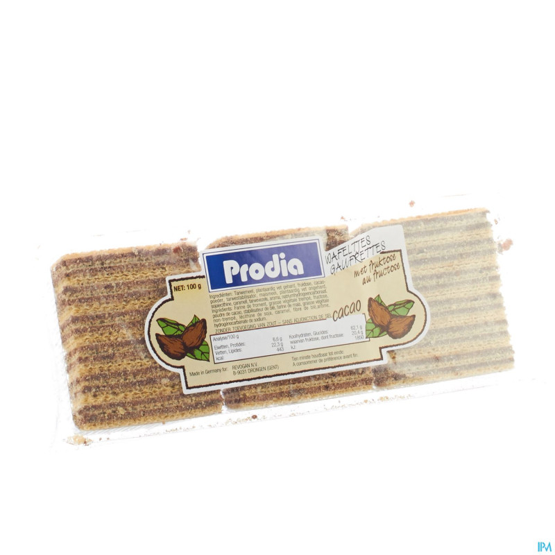 Prodia gaufre cacao + fructose    100g 5043