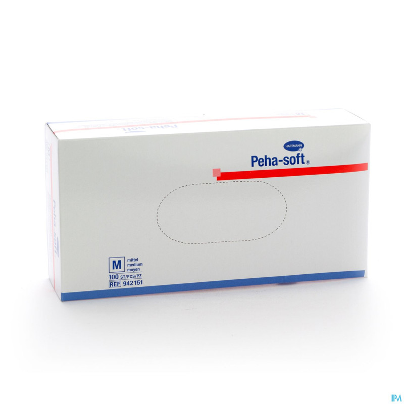 Peha soft gants latex n/st +pdr    m 100 9421519