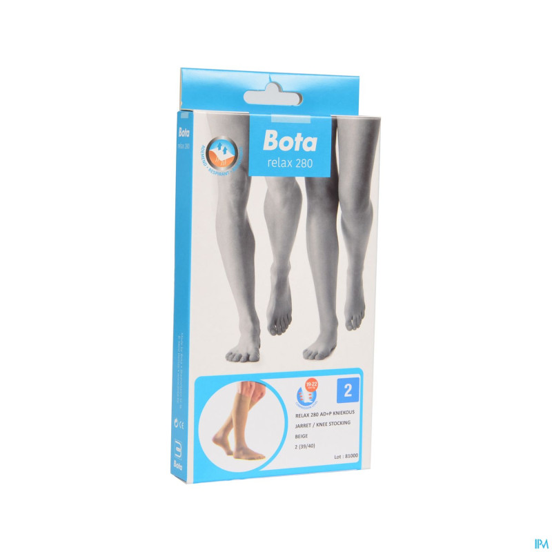 Bota relax 280 bas jarret beige n2