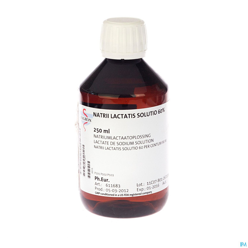 Sod lactate vrac 60%    250ml fag
