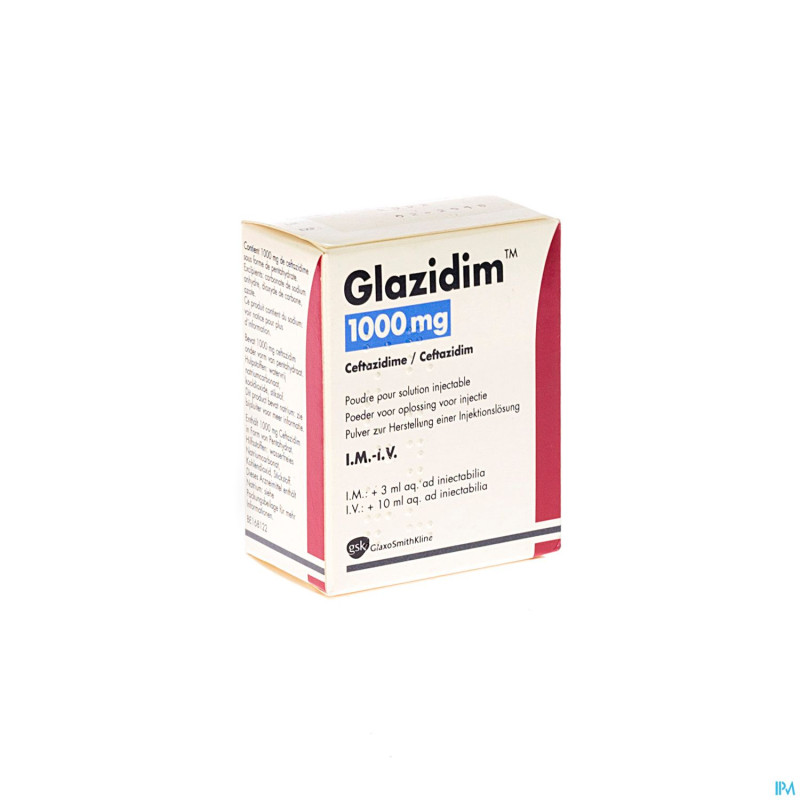 Glazidim 1000mg im/iv bolus fl 1