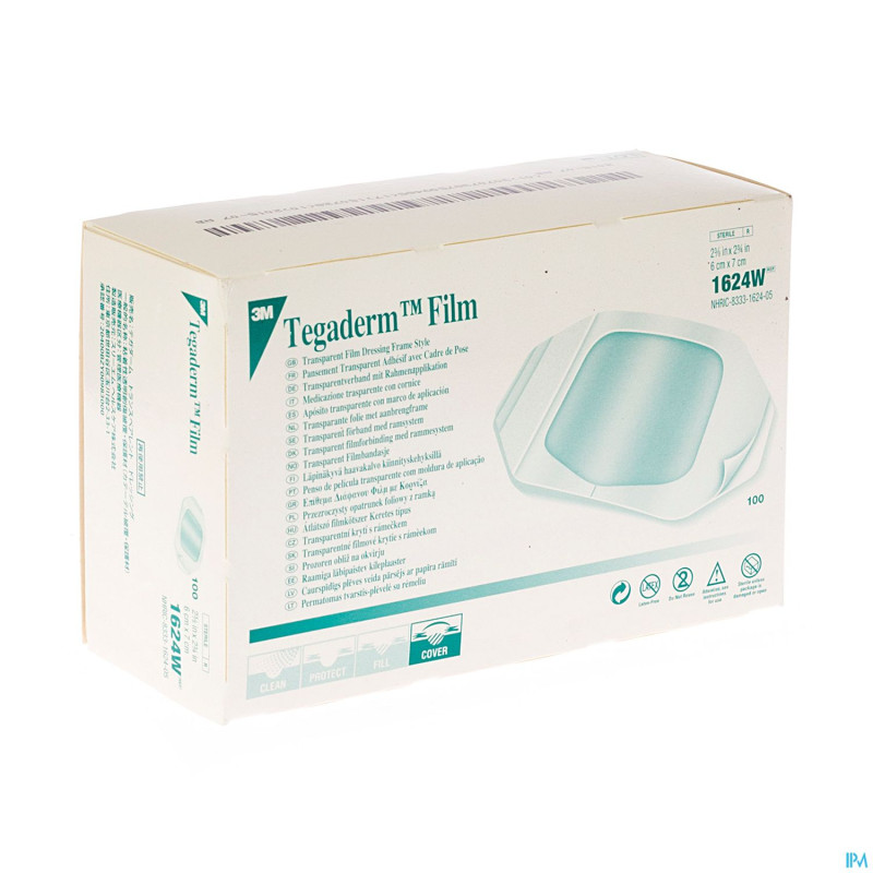 Tegaderm 3m transp    6x 7cm 100 1624w
