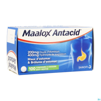 Maalox antacid 200/400 comp 100