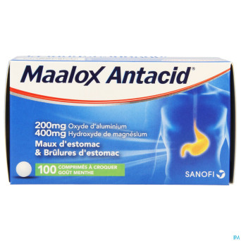Maalox antacid 200/400 comp 100