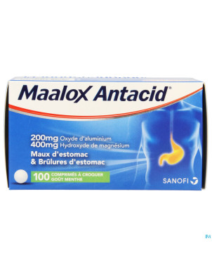Maalox antacid 200/400 comp 100