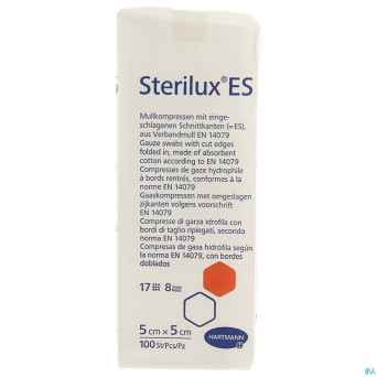 Sterilux es cp n/st  8pl   5x   5cm    100 4188006