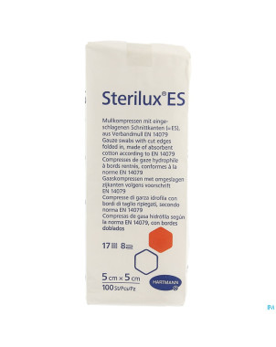 Sterilux es cp n/st  8pl   5x   5cm    100 4188006