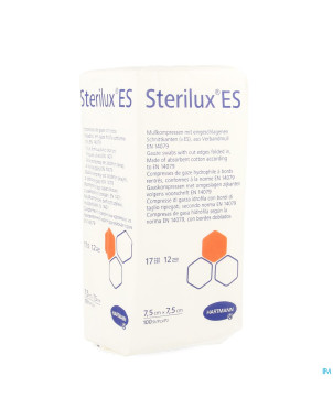 Sterilux es cp n/st 12pl  7,5x 7,5cm   100 4188078