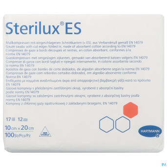 Sterilux es cp n/st 12pl 10,0x20,0cm   100 4188106