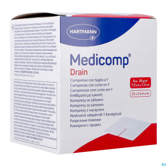Medicomp drain cp ster    7,5x7,5cm 25x2 4215339