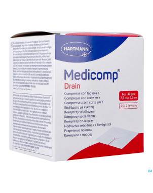 Medicomp drain cp ster    7,5x7,5cm 25x2 4215339
