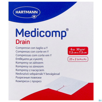 Medicomp drain cp ster    7,5x7,5cm 25x2 4215339
