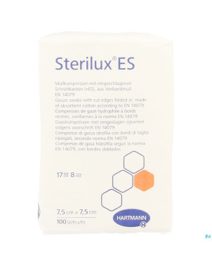 Sterilux es cp n/st  8pl  7,5x 7,5cm   100 4188029