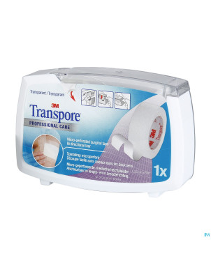 Transpore n/deroul 12,5mmx5m 1527p-0sd